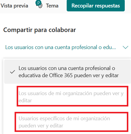 5. Forms: compartir o duplicar para colaborar entre compañeros |  Aplicaciones para la evaluación III